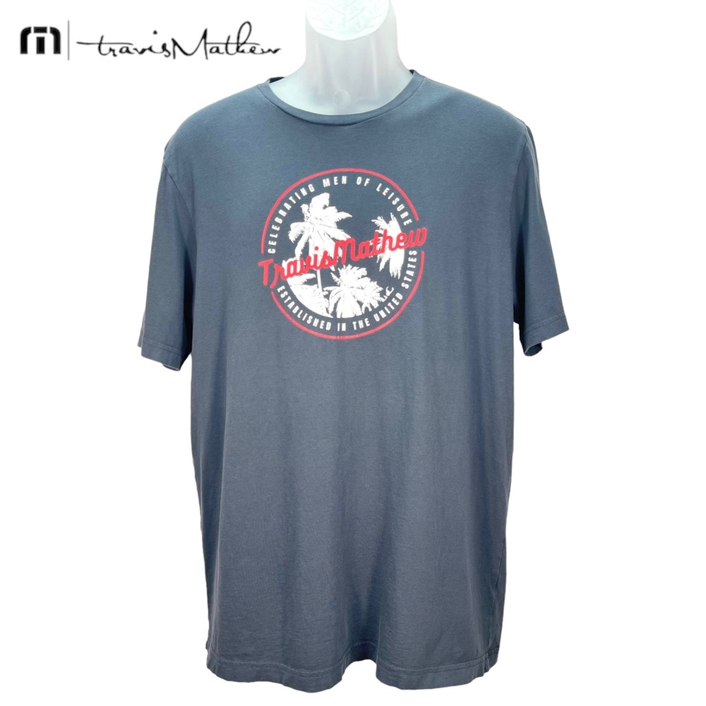 Travis Mathew |‎ Mens Large | Gray Short Sleeve Graphic T-Shirt